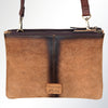 LC-ADBGI119B Western Hair-On Leather Crossbody - Genuine Cowhide Slim Bag
