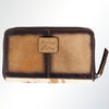 LC-ADBGI121 Hair-On Hide Leather Wallet - Zip-Around Western Cowhide Purse
