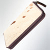 LC-ADBGI121 Hair-On Hide Leather Wallet - Zip-Around Western Cowhide Purse