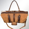 LC-ADBGI123 Hair-On Hide Leather Duffel Bag - Western Travel Weekender with Adjustable Strap