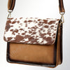 LC-ADBGI127 Hair-On Hide Leather Crossbody - Western Cowhide Flap Shoulder Bag