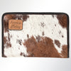 LC-ADBGI129 Hair-On Hide Western Wallet - Genuine Cowhide Zip-Around Leather Purse