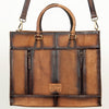 LC-ADBGI135 Hair-On Hide Leather Tote - Western Cowhide Handbag with Shoulder Strap