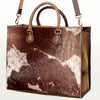 LC-ADBGI135 Hair-On Hide Leather Tote - Western Cowhide Handbag with Shoulder Strap