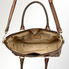 LC-ADBGI138B Hair-On Hide Western Tote - Cowhide Leather Handbag with Twist Lock