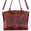 LC-ADBGI146A Tooled Leather Western Tote - Genuine Brown Cowhide Shoulder Bag