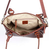 LC-ADBGI146A Tooled Leather Western Tote - Genuine Brown Cowhide Shoulder Bag