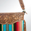 ADBGA117 American Darling Handcrafted Hand Tooled Leather and Saddle Blanket Cross body Bag