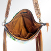 ADBGA117 American Darling Handcrafted Hand Tooled Leather and Saddle Blanket Cross body Bag