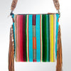 ADBGA117 American Darling Handcrafted Hand Tooled Leather and Saddle Blanket Cross body Bag