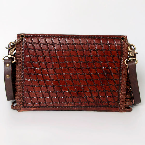 ADBGA121 American Darling Hand Tooled Western Leather Large Cross body Bag with Fringe