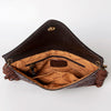 ADBGA121 American Darling Hand Tooled Western Leather Large Cross body Bag with Fringe