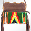 ADBG578 American Darling Hand Woven Saddle Blanket & Hair-On Cowhide Small Cross body Bag
