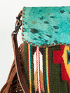 ADBG579 American Darling Hand Woven Saddle Blanket & Hair-On Cowhide Western Cross body Bag