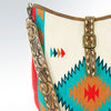 ADBG580 American Darling Hand Tooled Floral Carved & Saddle Blanket Western Tote Bag