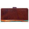 ADBGM113 Hand-Painted Leather Wallet Crossbody bag-Western Design