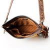 ADBG496 American Darling Hand Tooled Floral & Hand Woven Saddle Blanket Western Clutch Bag