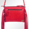 ADBG109 American Darling Hair-On Cowhide Leather Western Small Crossbody Bag with Fringes