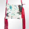 ADBG109 American Darling Hair-On Cowhide Leather Western Small Crossbody Bag with Fringes