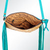ADBG109 American Darling Hair-On Cowhide Leather Western Crossbody Bag with Fringes