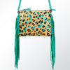 ADBG109 American Darling Hair-On Cowhide Crossbody Bag with Fringe