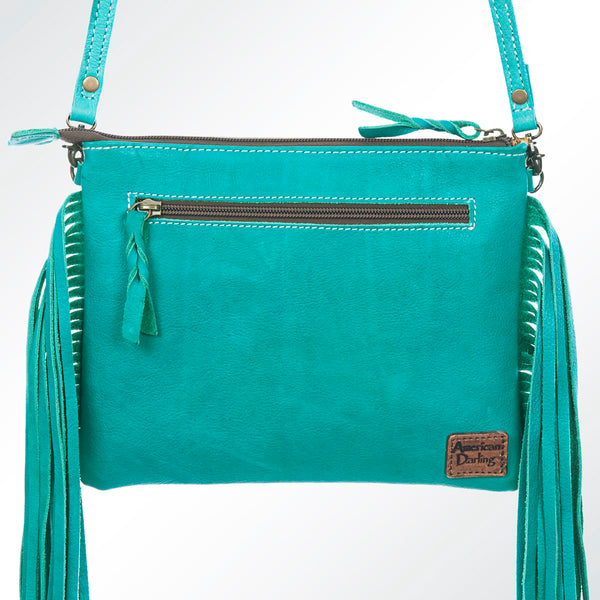 ADBG109 American Darling Hair-On Cowhide Crossbody Bag with Fringe