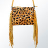 ADBG109 American Darling Hair-On Cowhide Crossbody Bag with Fringe