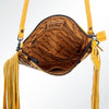 ADBG109 American Darling Hair-On Cowhide Crossbody Bag with Fringe