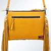ADBG109 American Darling Hair-On Cowhide Crossbody Bag with Fringe