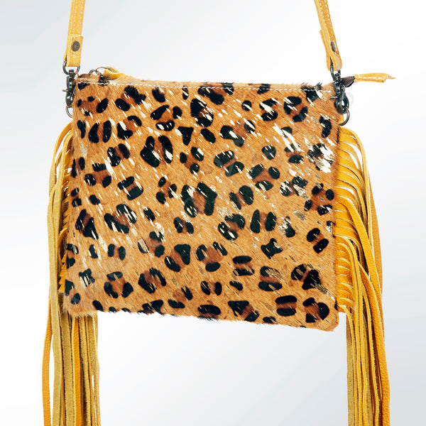 ADBG109 American Darling Hair-On Cowhide Crossbody Bag with Fringe
