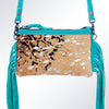 ADBGS142 Mini Crossbody - Hair-On Leather Fringe Bag with Removable Strap