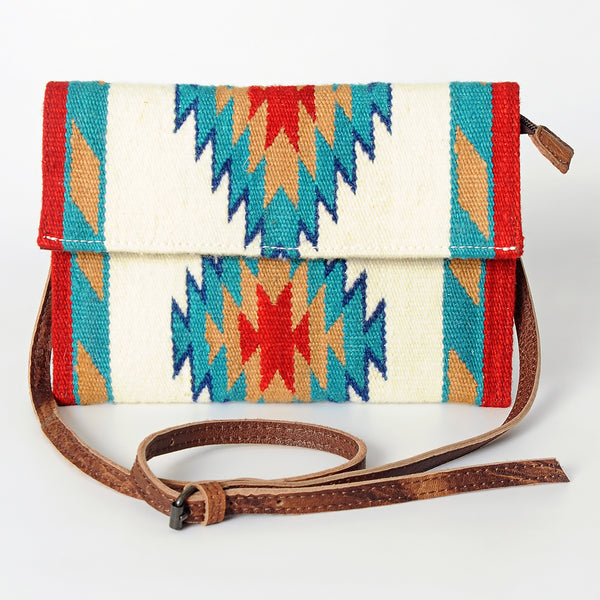 ADBG594 American Darling Hand Woven Saddle Blanket Western Leather Small Cross body Bag