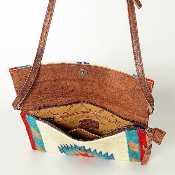 ADBG594 American Darling Hand Woven Saddle Blanket Western Leather Small Cross body Bag