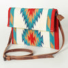 ADBG594 American Darling Hand Woven Saddle Blanket Western Leather Small Cross body Bag