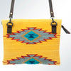 ADBG595 American Darling Hand Woven Saddle Blanket Western Leather Cross body Bag