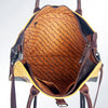 ADBG598 American Darling Hand Woven Saddle Blanket Western Leather Tote Bag with Tassels