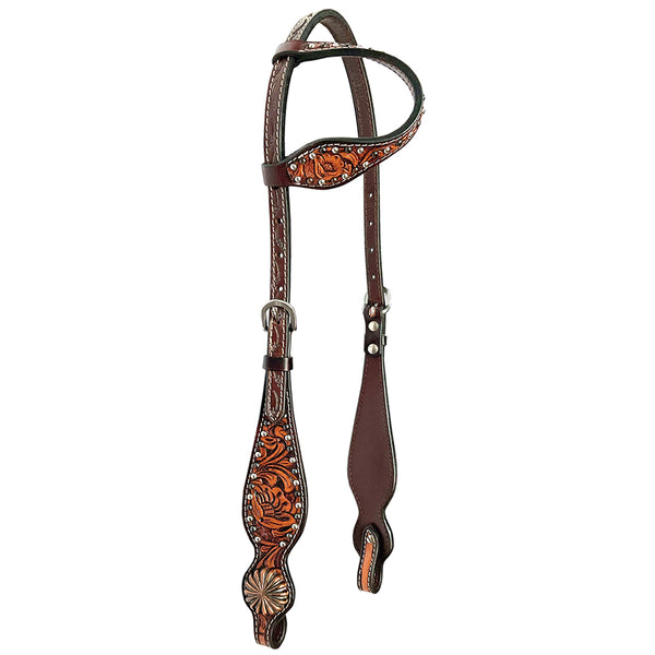 BER106-Western Leather One Ear Headstall