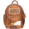 ADBG600 American Darling Hand Tooled Floral Carved & Hair-On Cowhide Western Backpack Bag