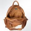 ADBG600 American Darling Hand Tooled Floral Carved & Hair-On Cowhide Western Backpack Bag