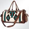 ADBG605 American Darling Hand Woven Saddle Blanket Western Leather Duffel Bag