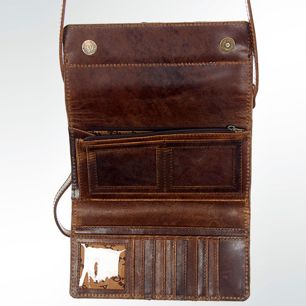 ADBG607 American Darling Hand Tooled Floral Carved & Saddle Blanket Western Leather Small Cross body Bag