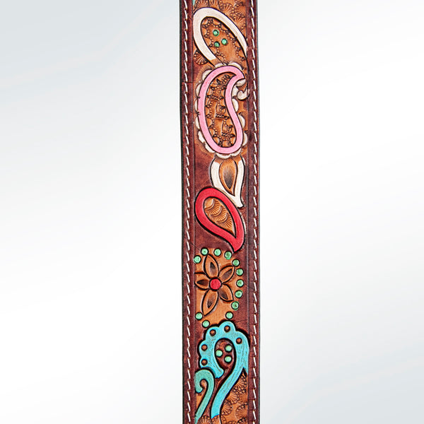 LC-ADSTF139 Hand Tooled Genuine Leather Handle Strap
