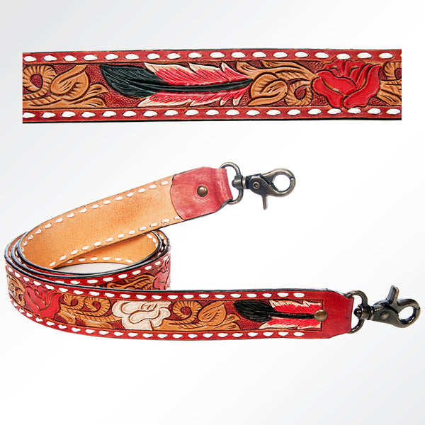 LC-ADSTF149Hand Tooled Genuine Leather Handle Strap