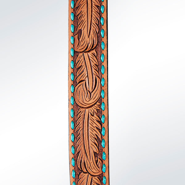 LC-ADSTF156 Hand Tooled Genuine Leather Handle Strap
