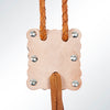 LC-ADJW101 Men's Western Jewelry Necklace with Silver Concho, Turquoise Stone & Leather Fringe