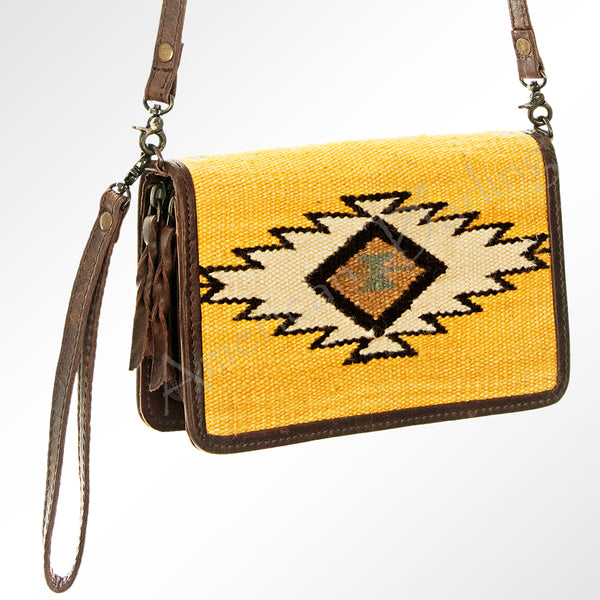 ADBG641 American Darling Hand Woven Saddle Blanket Western Leather Organiser Bag