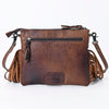 ADBG109 American Darling Western Leather Crossbody Bag Hair-On Cowhide and Fringe