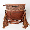 LC-ADBGS146 Western Crossbody Bag - Tooled Leather & Hair-On Hide