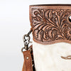 LC-ADBGS146 Western Crossbody Bag - Tooled Leather & Hair-On Hide