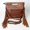 LC-ADBGS146 Western Crossbody Bag - Tooled Leather & Hair-On Hide